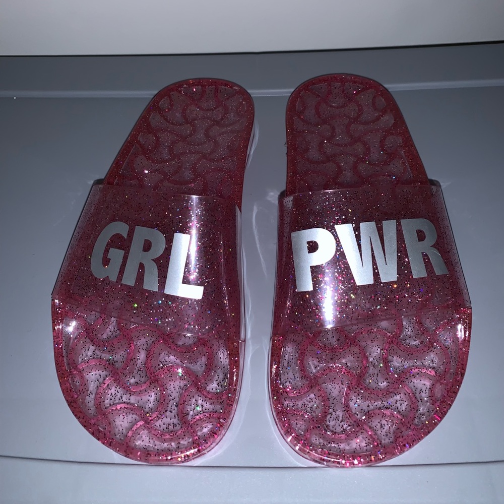 Pink glittery slides
